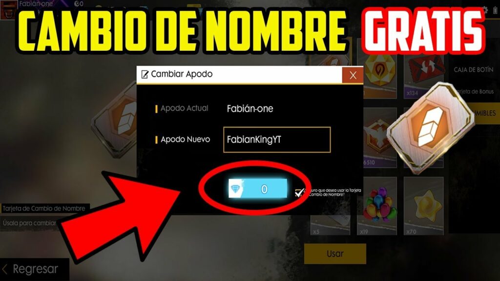 COMO MUDAR O NOME NO FREE FIRE DE GRAÇA! E DEIXAR O NOME