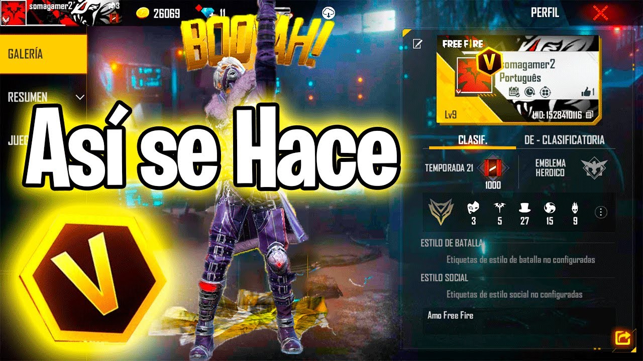 Como colocar o V de Verificado no Free Fire - Harisewell