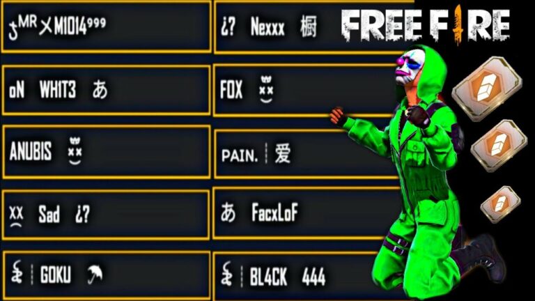 Generador de letras para Free Fire
