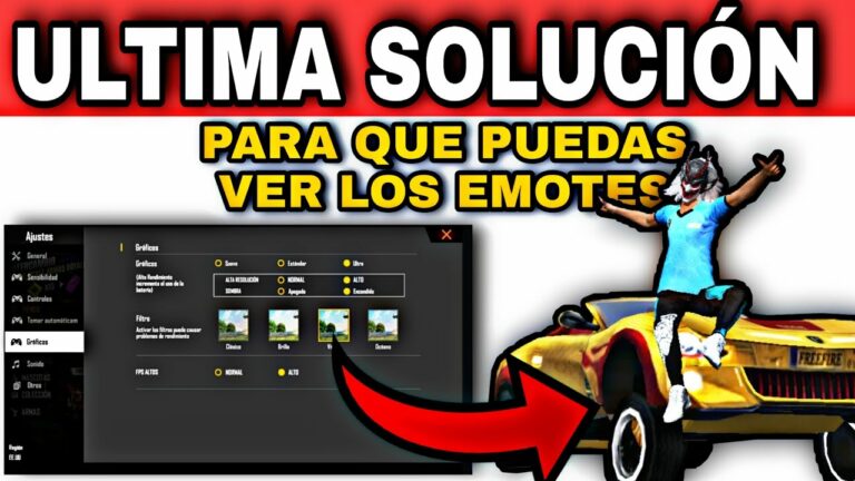 Por qué no puedo ver los emotes en Free Fire